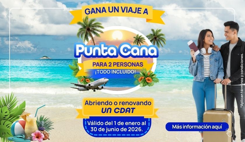 Tu CDAT te puede llevar a Punta Cana